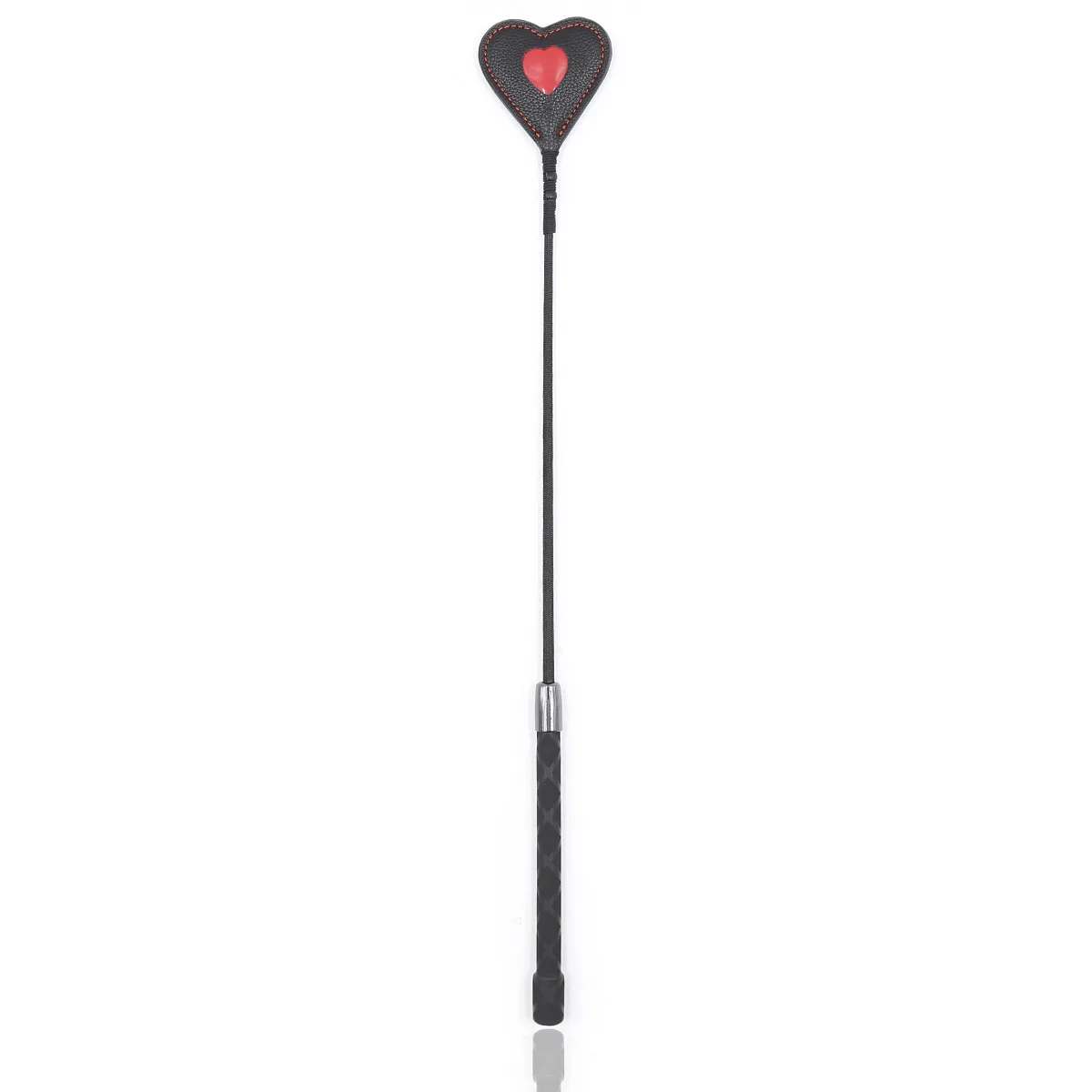 51CM Pu Leather Paddle, Heart-Shaped Riding Crop Pu Leather Horse whip,Submissive,Flog Spank Paddle 3