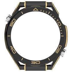 PC Case Hollow Out Watch Protective Cover Frame Accessories (Black Gold)