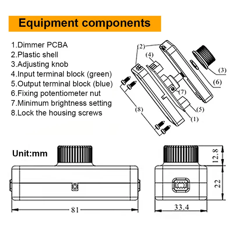 LED Dimmer Switch for Incandescent Halogen Bulb Lamp Lights 220V-240V Adjustable Dimmable 100W led dimmer switch,smart dimmer switch,led dimmer controller,lamp dimmer