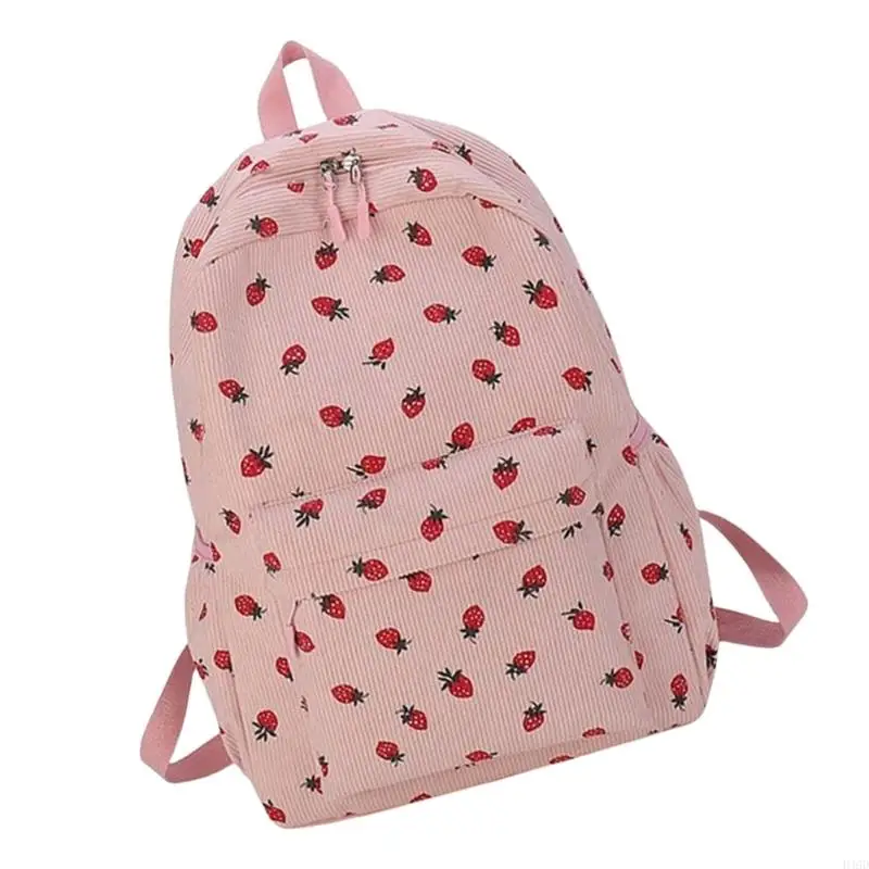 Strawberry Backpack Student School Backpack Laptop Backpack for Woman Teens 3