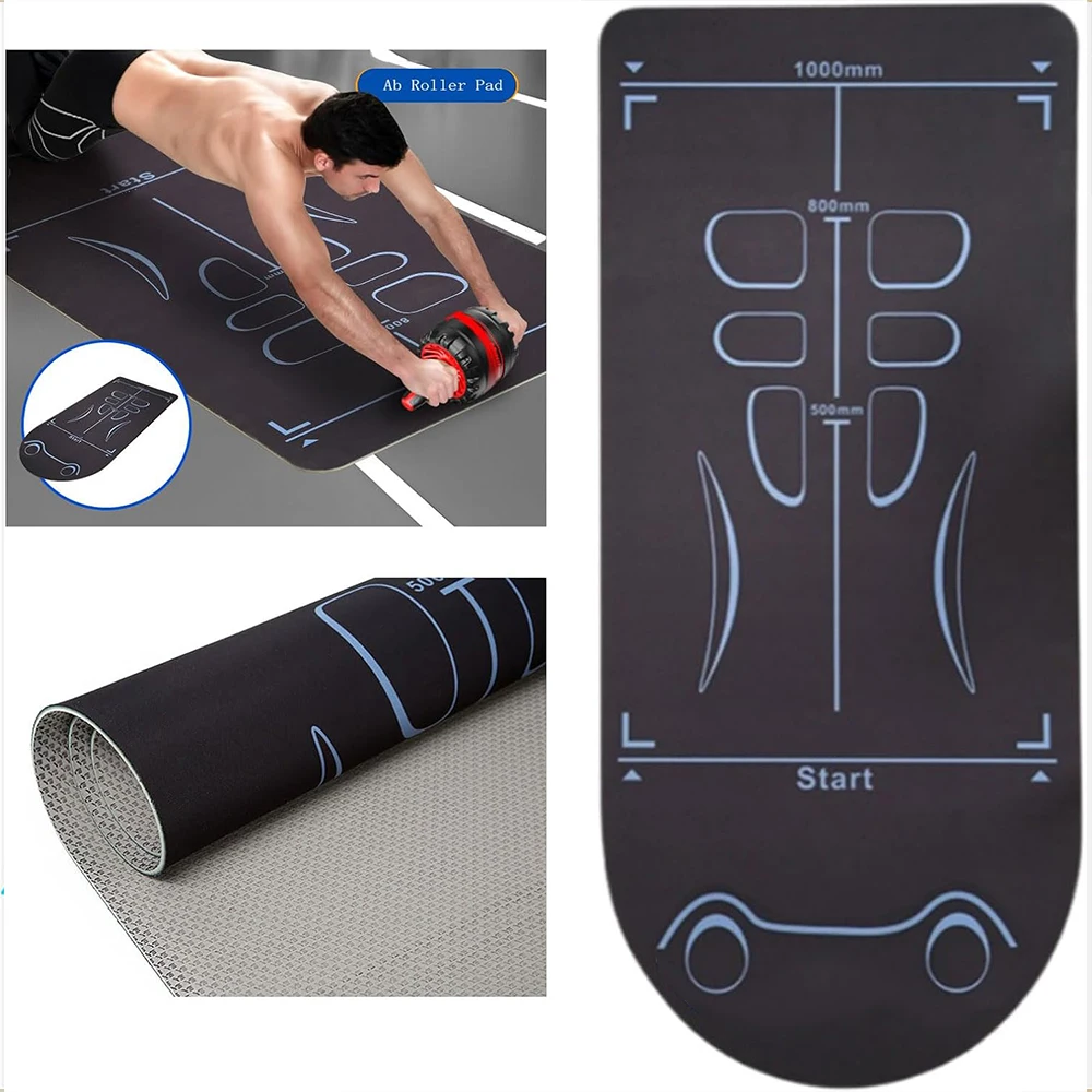 Yoga Mat Men's Fitness Mat Exercise at home Roller Wheel Belly Workout Professional Non-slip Gym Exercise