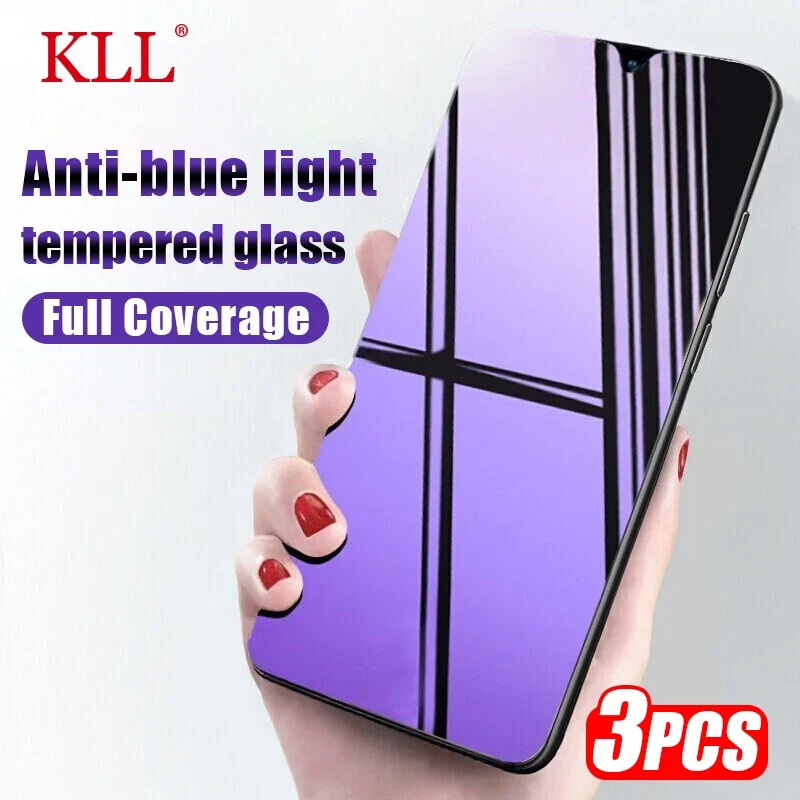 3PCS Anti Blue Light Glass For Samsung S23 S22 S21 FE A54 A34 A24 A25 A05 A04 A03 A14 A13 A23 A73 A53 A33 A52S Screen Protectors