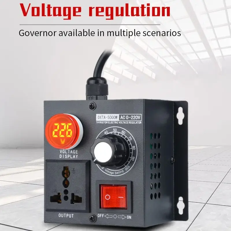 전압 조정기 4000W 5000W 100000W 가변 전압 컨트롤러 AC 220V 휴대용 속도 온도 전압 조절 가능 디머