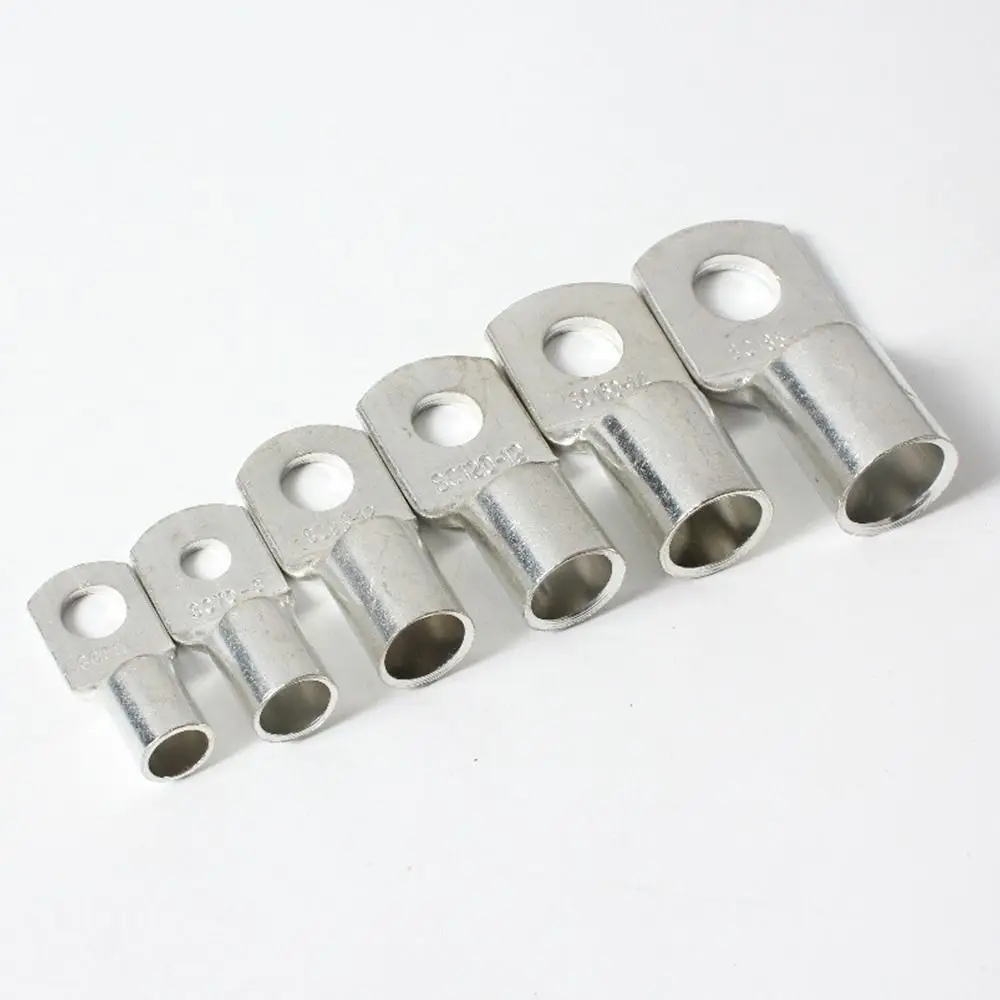 10PCS/5PCS Bolt Hole Tinned Copper Lugs Ring Crimp Terminal Wire Welding Cable Connector Suit SC16-6 SC25-8 SC35-8
