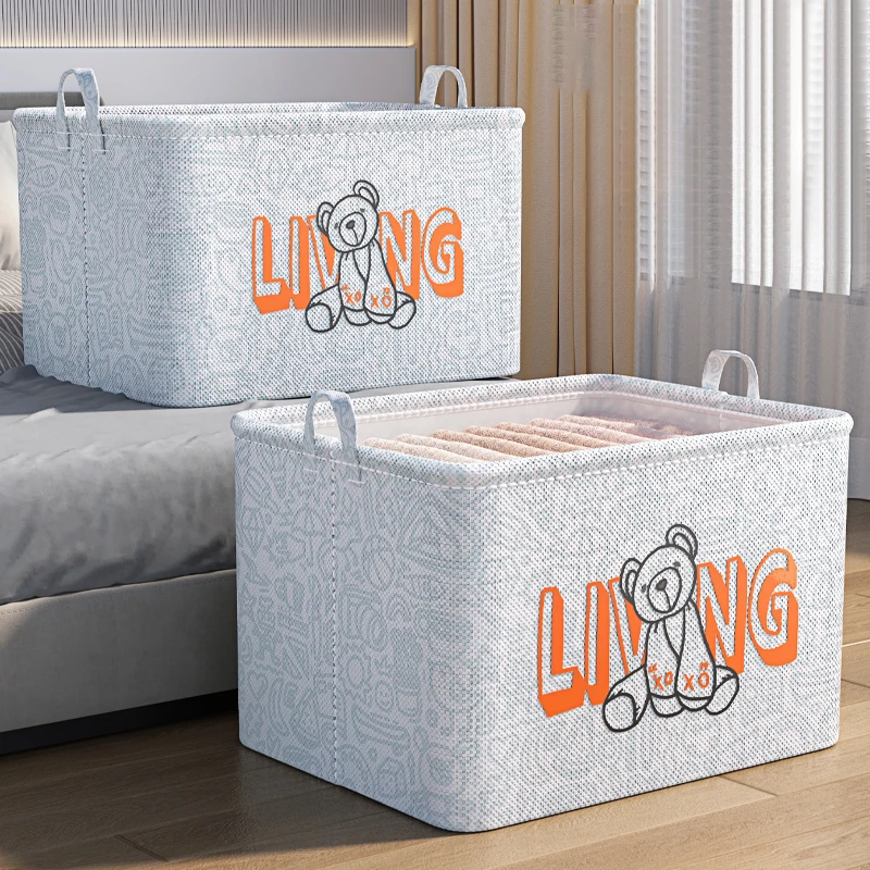 Storage Bag Clothes Storage Bag Foldable Storage Bag Non-Woven Home Large Foldable Clothing Storage Bag Quilt Clothes Wardrobe Closet Organizer Bag Sock Toy Sundries Organizer Bags