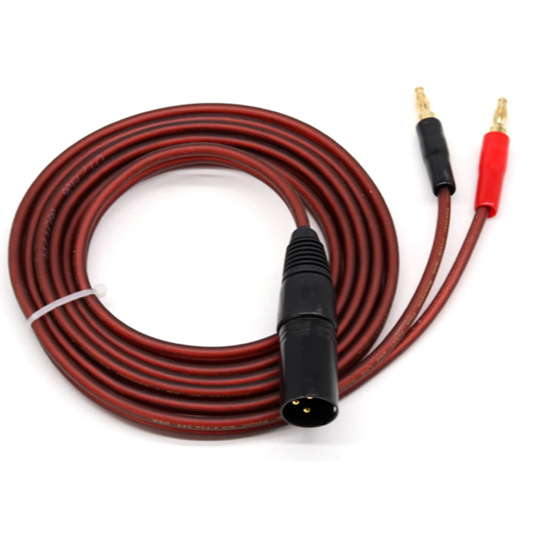 XLR-바나나 스피커 케이블, XLR 3 핀 암-듀얼 바나나 플러그, 오디오 케이블, 금도금 4mm 플러그, XLR3 프로 하이파이