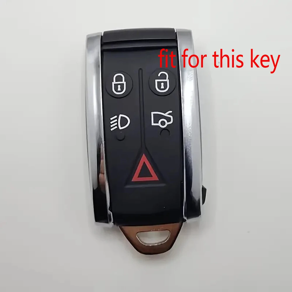 Smart Car Remote Accessories Key Shell 5-Button Silicone Fob Case Protective Cover for Jaguar XF XFR XK XKR XK8 XJ8 2007-2013 key case key case cover car key shell remote control case cover