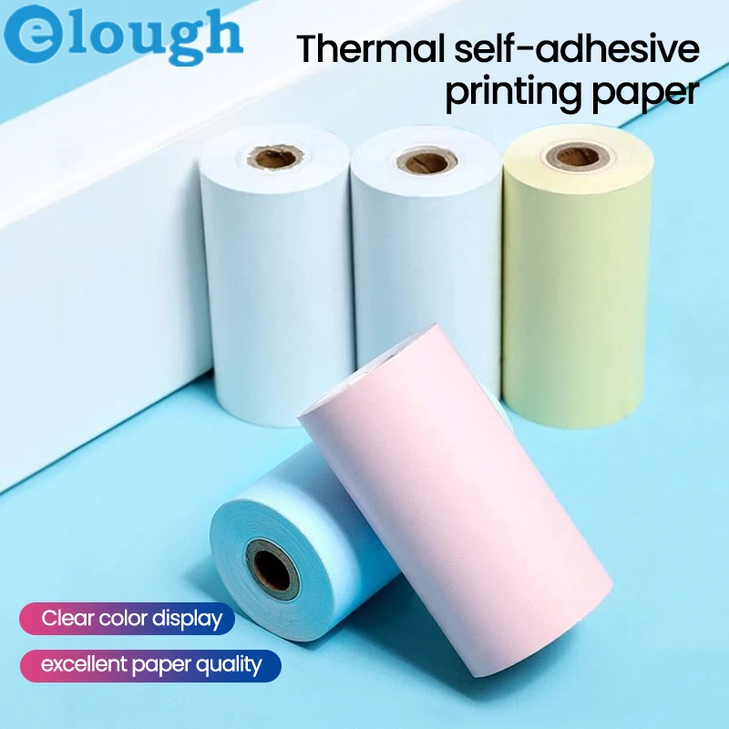 

57MM Rolls Printing Paper For Mini Printer Kids Instant Print Camera Thermal Label Self-adhesive Sticker Paper Print Photo Note