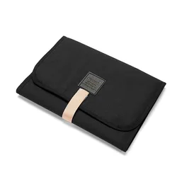 Foldable Waterproof Baby Diaper Changing Pad - Portable and Durable Toddler Changing Mat (Black)