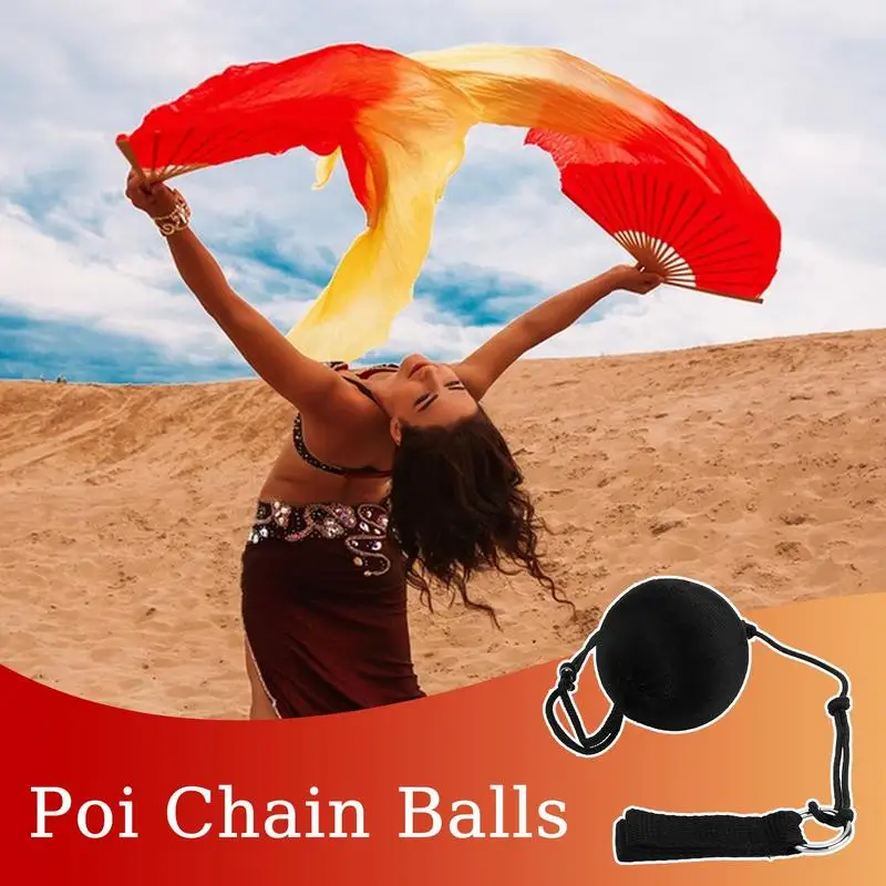 Dancings Poi Balls, Black Throwing Projects with Adjustable