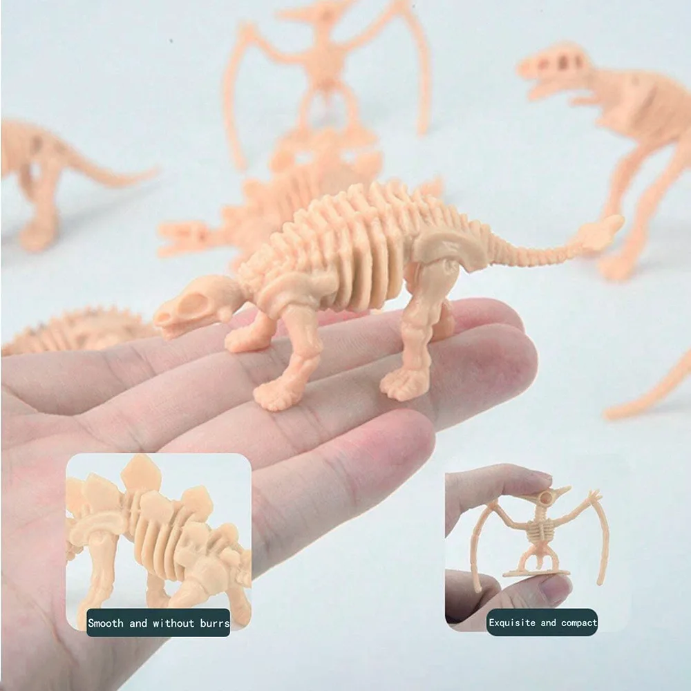 12pcs Mini High Quality PVC Simulated Dinosaur Fossil Specimen