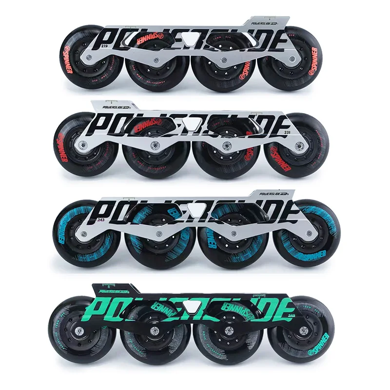 Skate Wheels Roller Skate Frame Original Powerslide Imperial Base 231mm 243mm Flat ABEC-5 Bearings 72-76-80mm Wheels