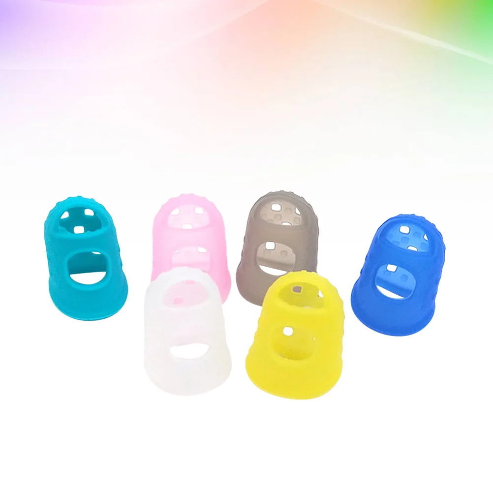 

Durable Guitar Fingertip Protectors Silicone Finger Guards For Ukulele Beginner Handguard Finger Cover Color Random