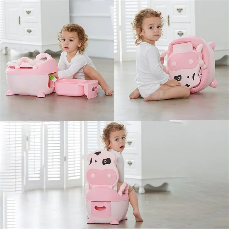 1-6 Years Old Children's Pot Cute Baby Toilet Seat Easy to Clean Baby Potty Portable Stool Boys And Girls Safe Trainer Seat WC 5