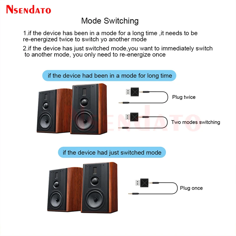 2 in 1 Wireless Bluetooth 5.0 Transmitter Receiver USB Wireless Adapter For Car 3.5mm AUX Stereo Audio Music Transmitter For TV