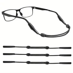 Adjustable Sports Eyewear Strap Set - Unisex Glasses Holder (3 Pieces)