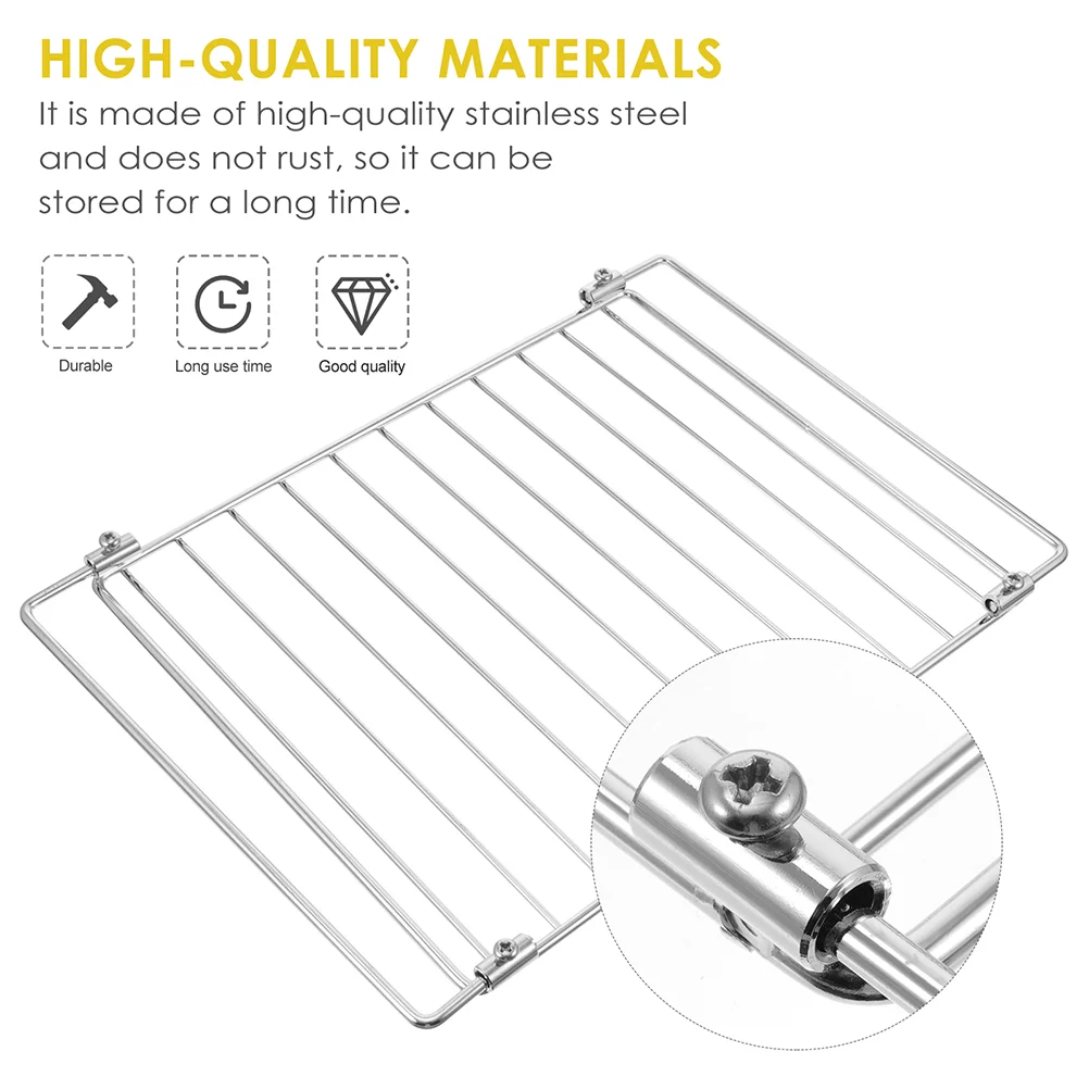 Rack Oven Wire Shelf Barbecue Grid Grill Camping Baking Cookie Bbq Steel Cooling Adjustable Extendable Replacement Universal