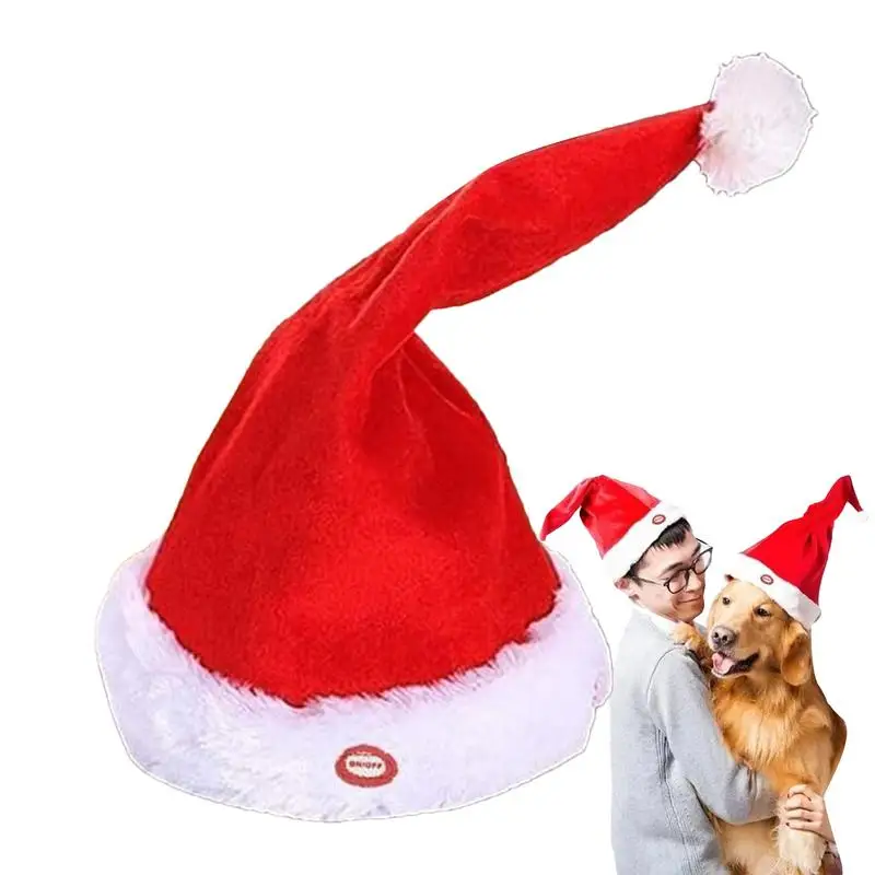 

Singing And Dancing Christmas Hat Electric Funny Santa Hat Toy With Christmas Music Seasonal Decors For New Year Gathering party