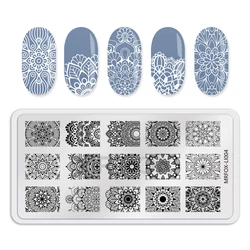 Lacey Stamping Nail Plate for DIY Nail Art Design and Manicure Care (MRFOX - LI004)