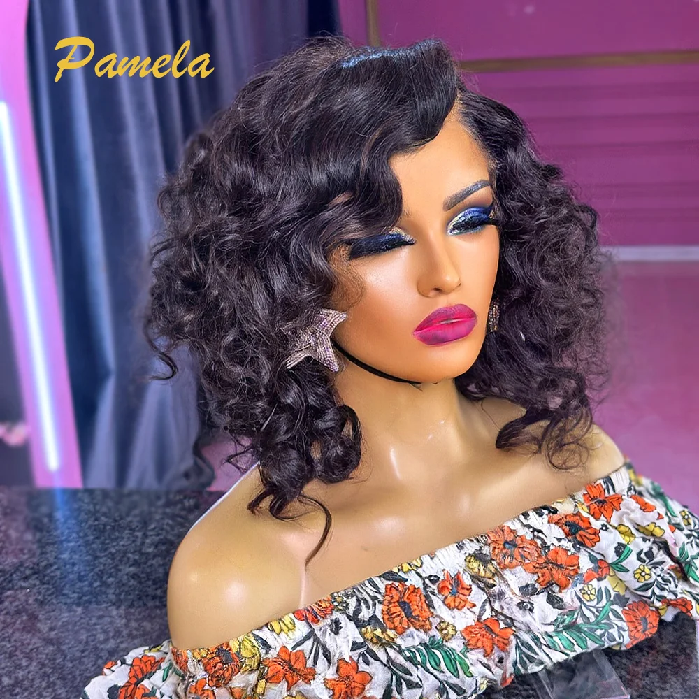 250% Density Glueless Wig 100% Human Hair Ready To Go Loose Deep 13x4 Transparent Lace Front Wigs Glueless Human Hair For Women
