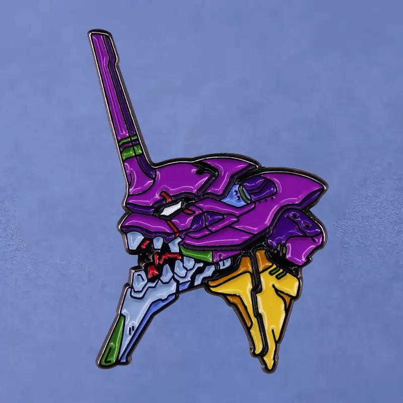 

Neon Genesis Evangelion Enamel Pins Collect EVA-01 TEST TYPE Metal Cartoon Brooch Backpack Hat Bag Collar Lapel Badge