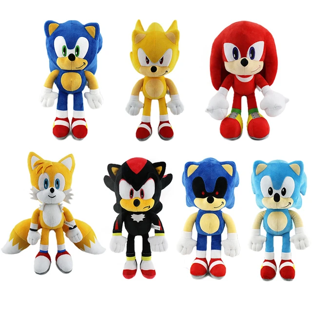 Personagens De Anime Sonic Vermelho Azul Amarelo Preto Ouriço