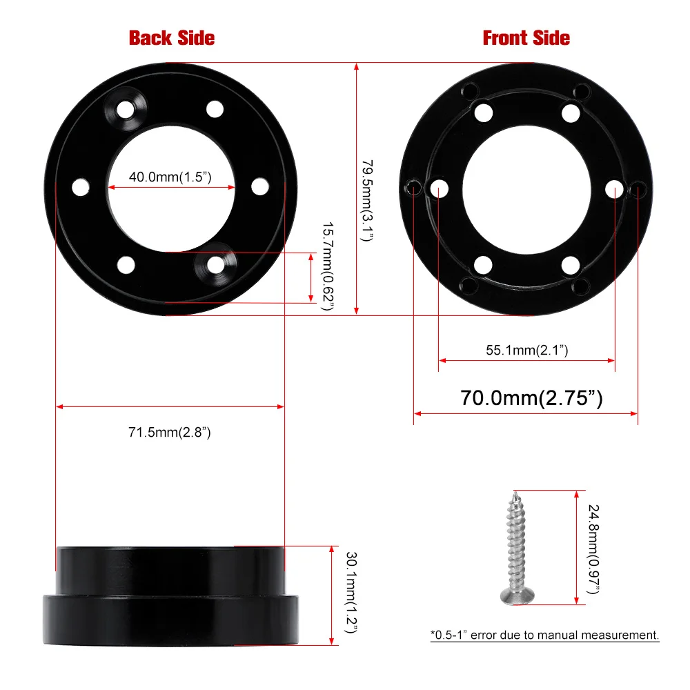 70 Mm Lenkradadapter, Auto-Lenkrad-Adapterplatte für G25 G27 G29 G920 13 14  Zoll Lenkrad : : Auto & Motorrad