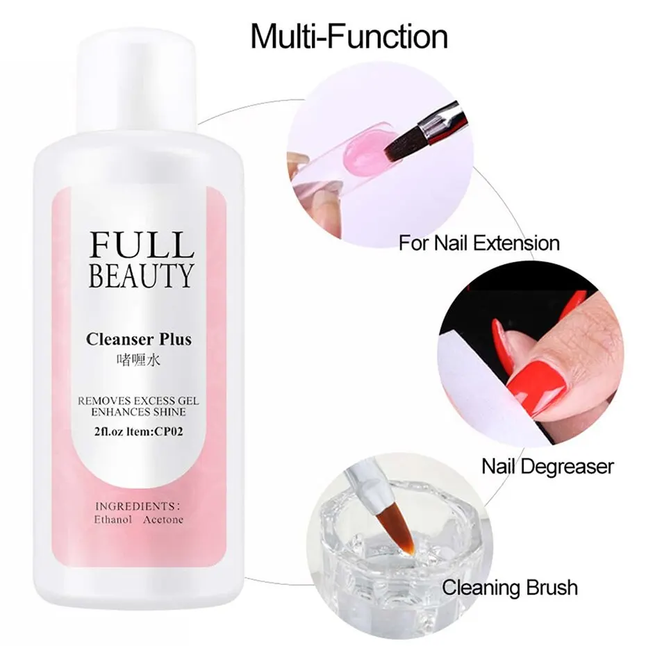 35ml Nail Liquid Slip Solution for Poly Nail Extension Gel Quick UV Builder Acrylic Gel Polish Degreaser Cleanser 6