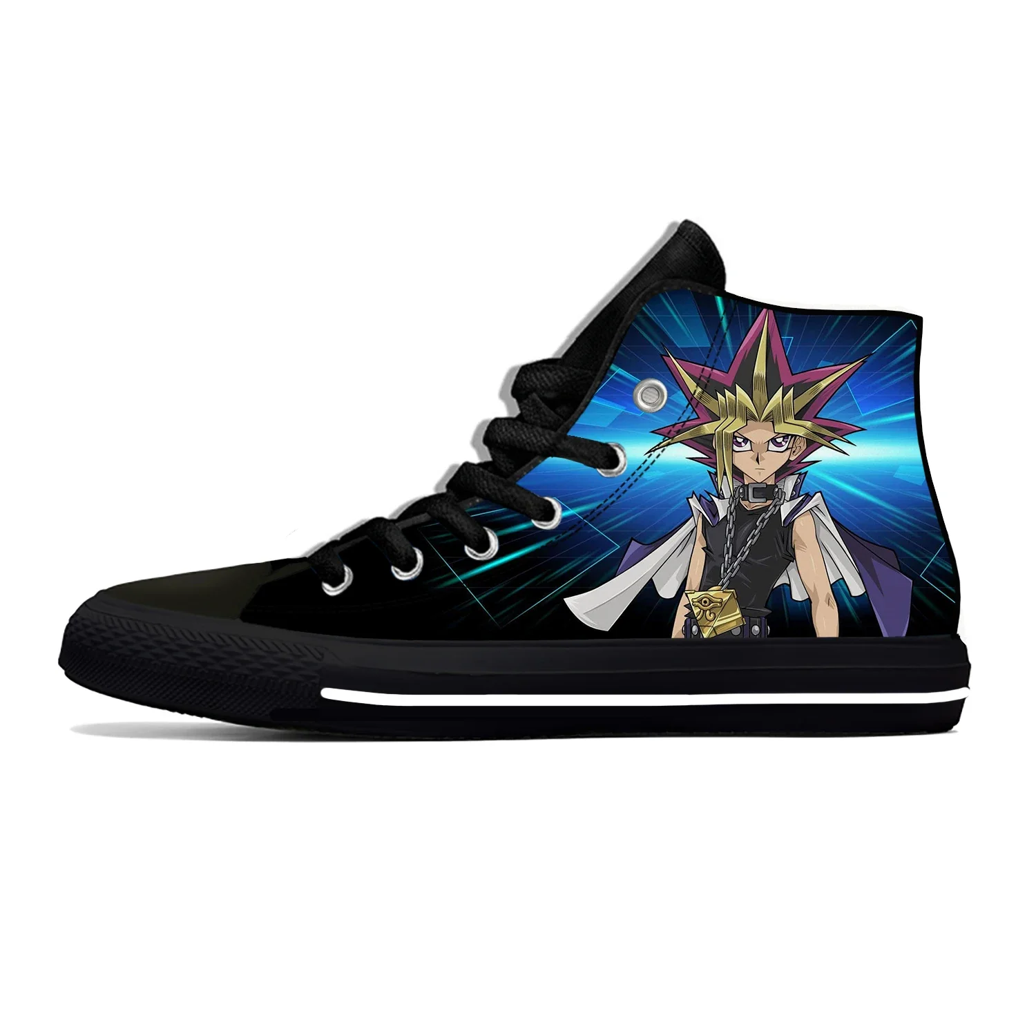 Hot Anime Yu Gi Oh Lightweight Cloth 3D Print Cool Fashion High Top Canvas Shoes Mens Womens Teenager Casual Breathable Sneakers 4