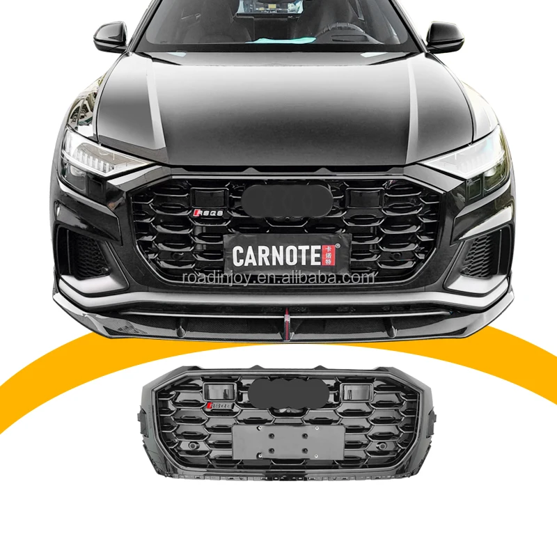 

2018-2022 автомобильные аксессуары RSQ8 Передняя решетка для Q8 решетка для гриля модернизированная рама quattro стиль facelift сетка сотовая решетка