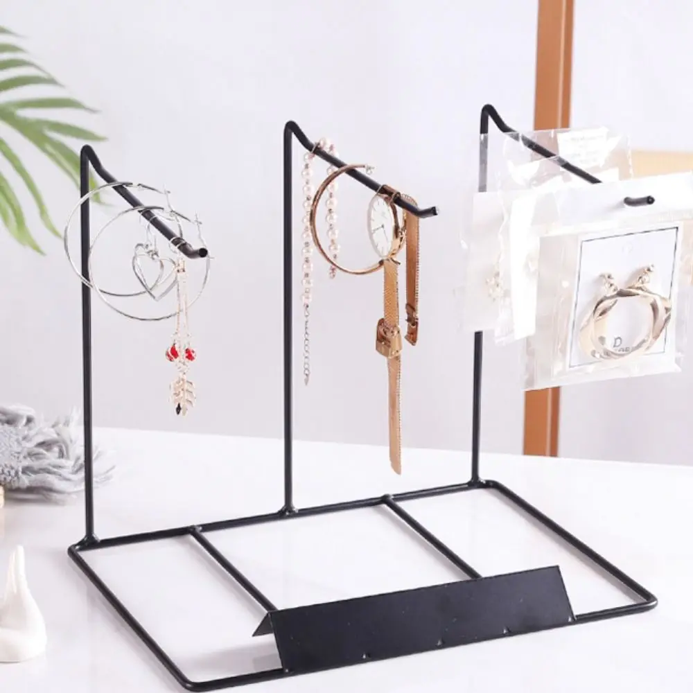 

Convenient Metal Jewelry Organizer Stand Earring Stand Necklace Storage Frame Jewelry Display Rack Hanging Necklace Case