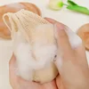 1/10Pcs Soap Foaming Net Mesh Bag Cotton Linen Soap Net Bag with Drawstring Hangable Shower Soap Bags Shower Cleaning Tools 3