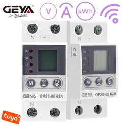 WiFi - Enabled Smart Energy Meter with LCD Display and Protective Features - 63A