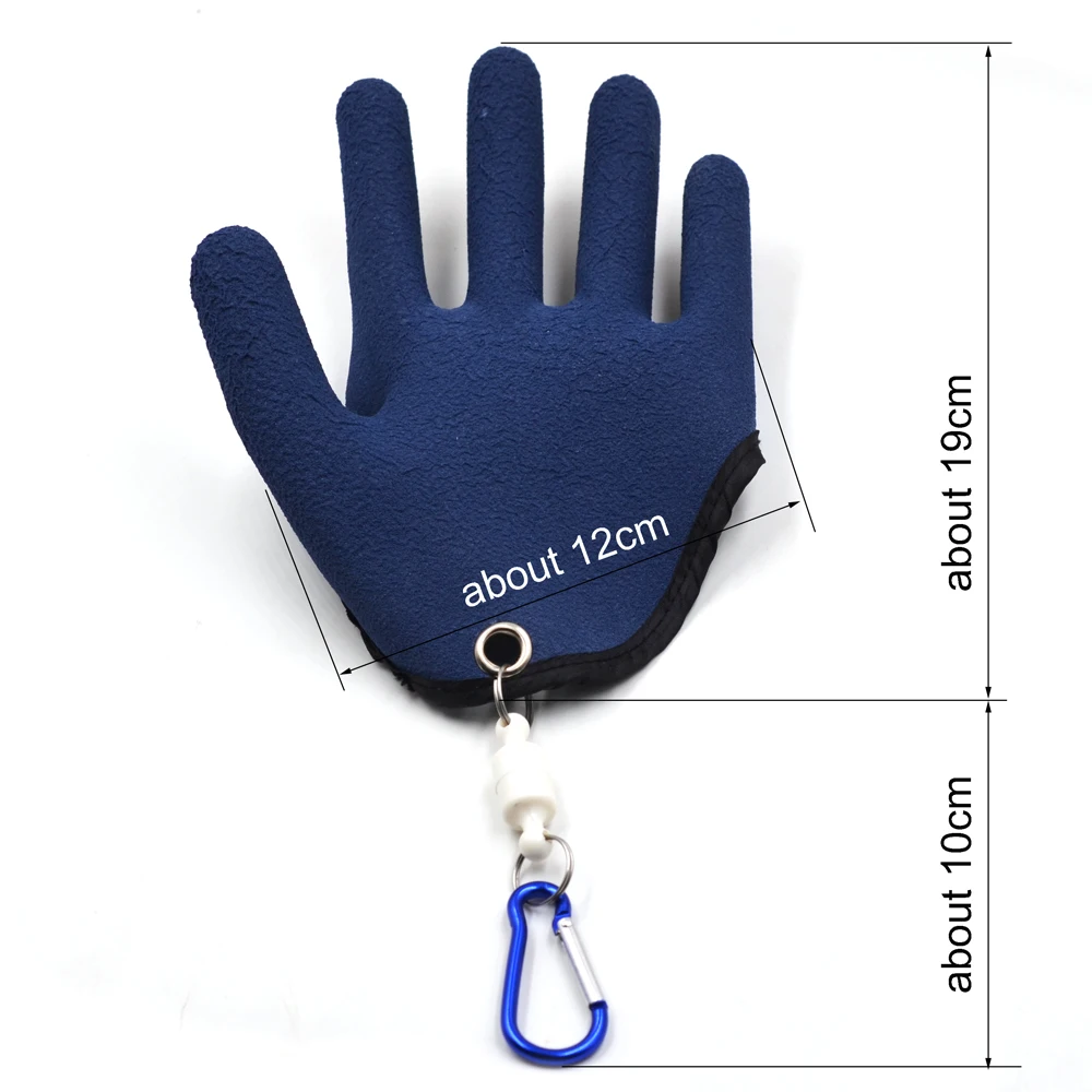 MNFT 1Pcs Magnetic Anti-slip Fishing Gloves Fisherman Protect Hand Handy Catching Fish Glove for Left/Right Hand fishing gloves