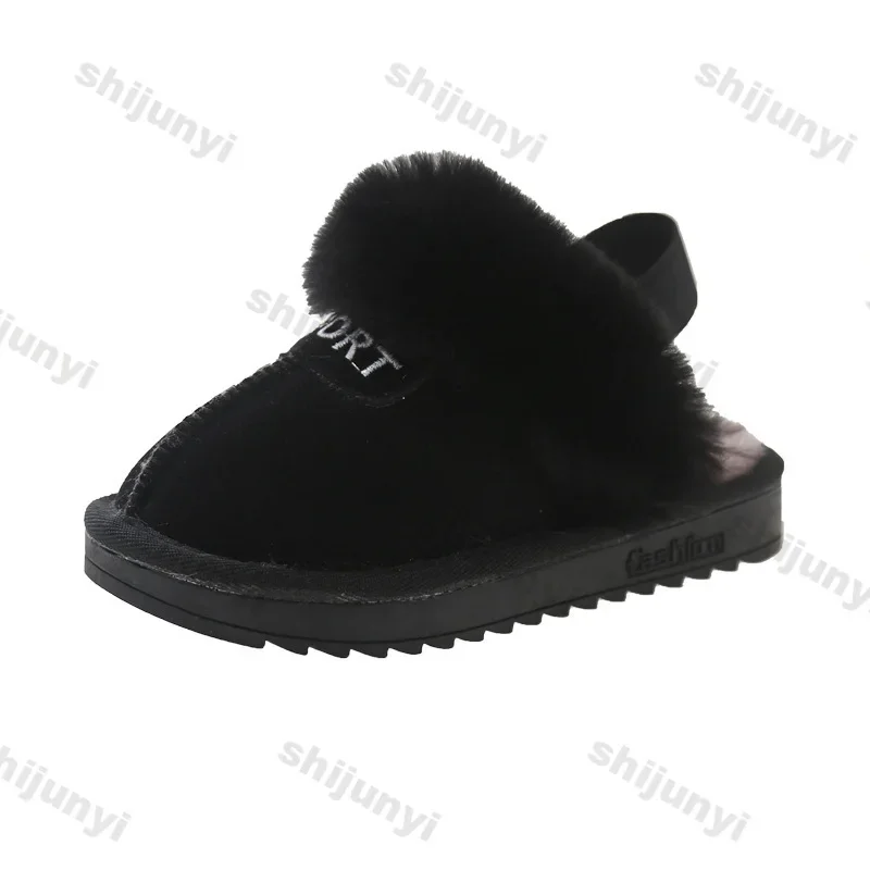 Boys Girls Cotton Slippers New 2024 Autumn Winter Children Indoor Non-slip Comfort Kids Plush Slippers Home Casual Warm Shoes 5