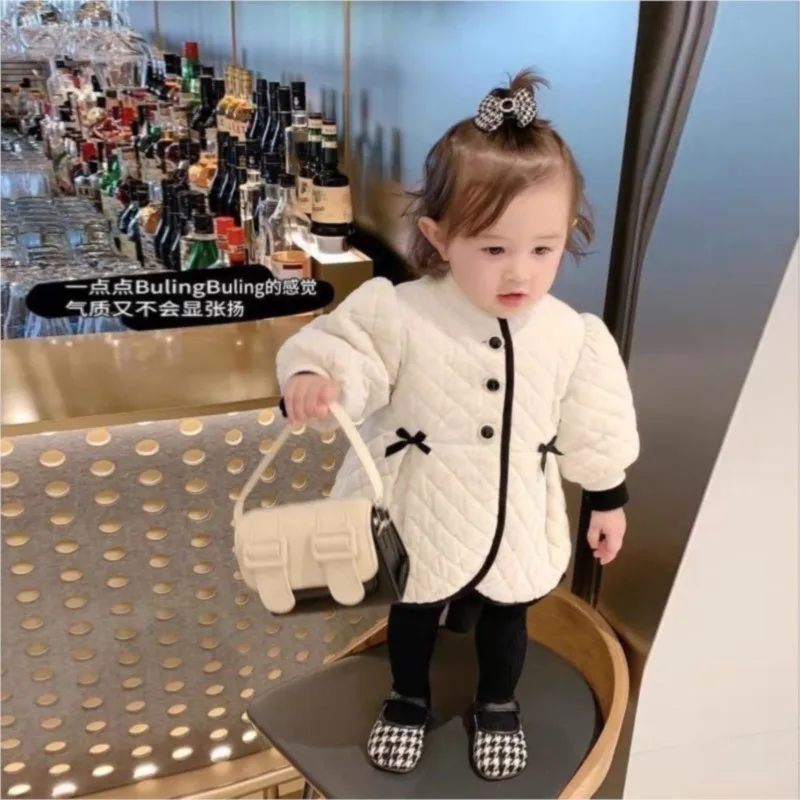 new spring autumn/winter Girls Kids cotton-padded coat clothes comfortable cute baby Clothes Children Clothing