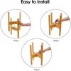 Adjustable Wooden Plant Stand Modern Bamboo Planter Holder Indoor Outdoor Flower Pot Stand Multiple Sizes Plant Display Rack 6