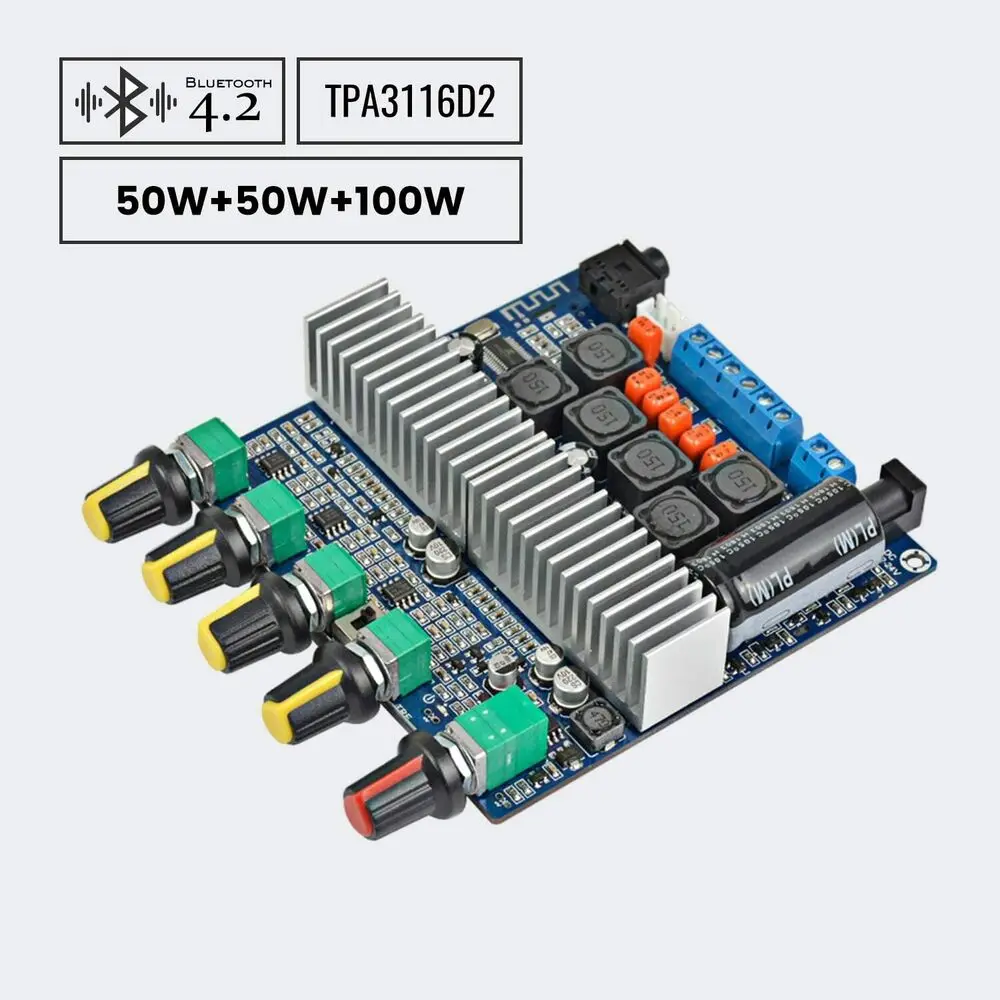 

TPA3116 Bluetooth 5,0 стерео сабвуфер правоохранительная плата 2,1 канала 2X50W + 100W