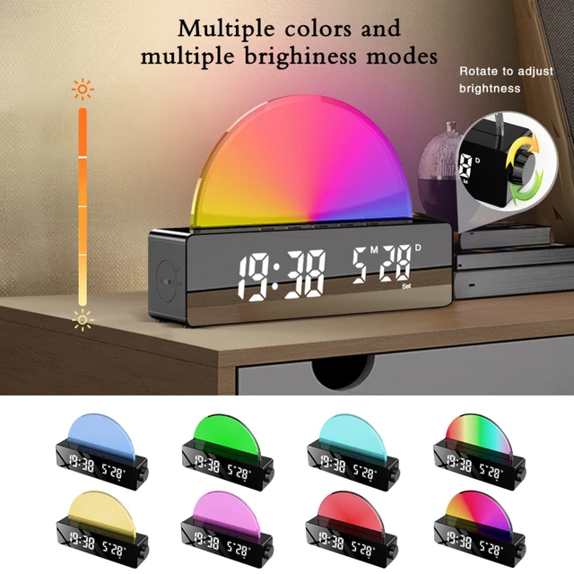 Energize your mornings with this chic and contemporary sunrise alarm clock for a personalized and lively start to your day. Cust 3