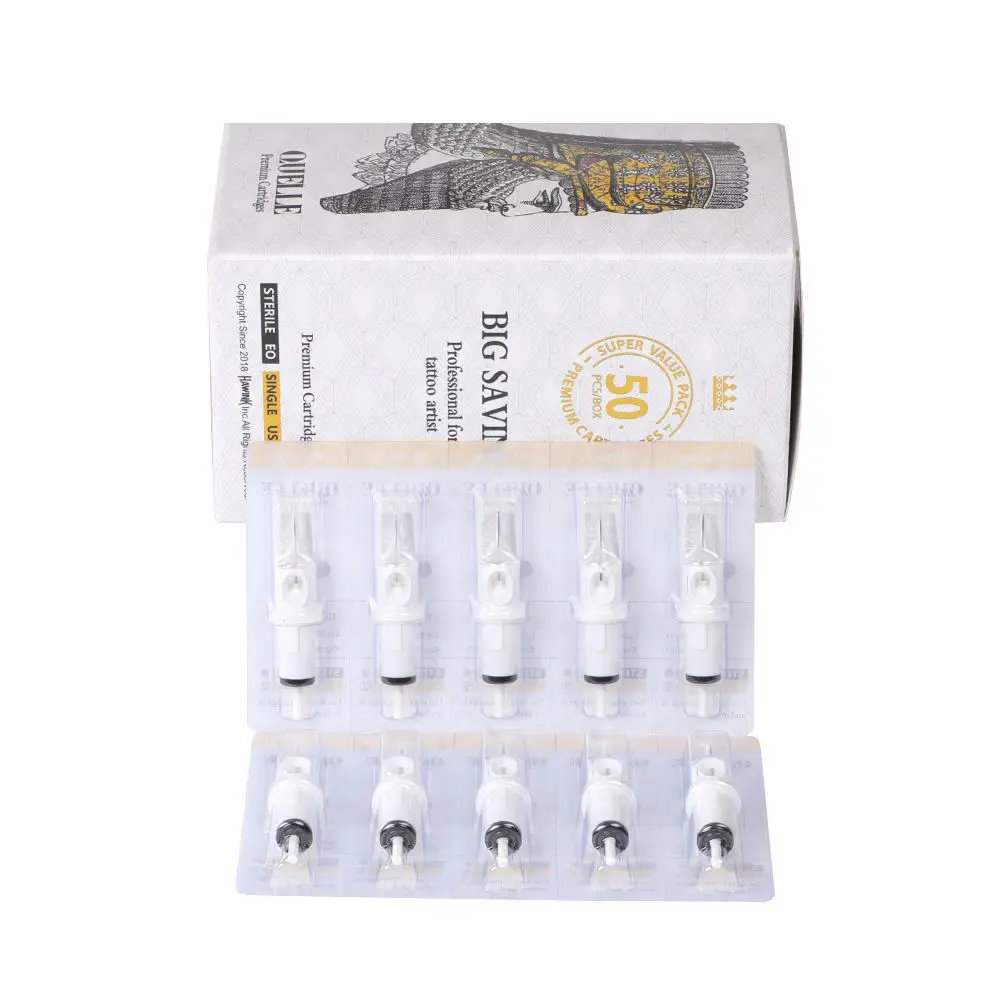 50PCS tattoo needles cartridge mixed revolution permanent eyebrow lip makeup needles tattoo machine