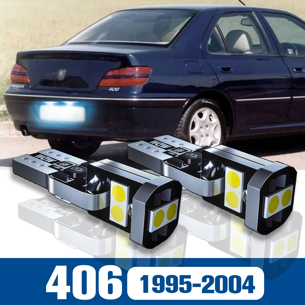 

2pcs LED License Plate Light Lamp Accessories Canbus For Peugeot 406 1995 1996 1997 1998 1999 2000 2001 2002 2003 2004