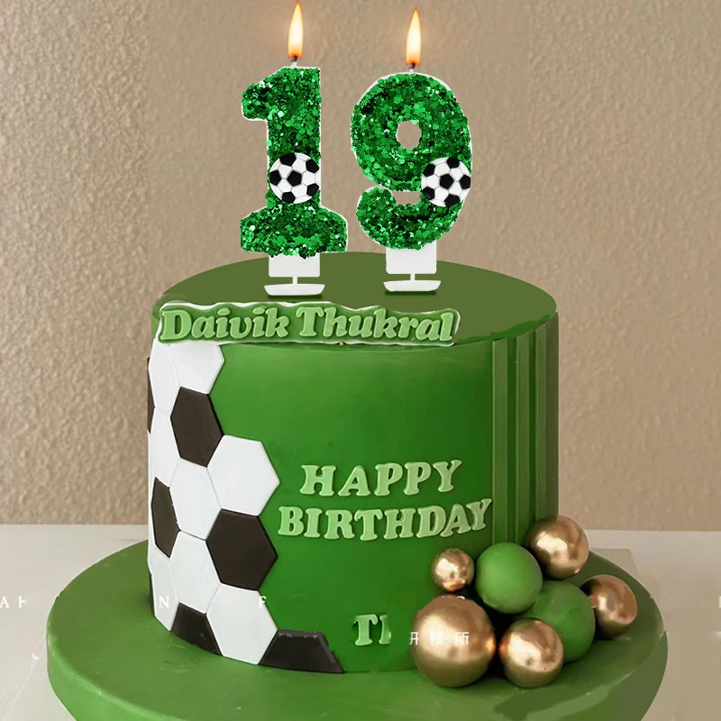 

Soccer Cake Topper Candles 0-9 Number Cakes Toppers Kids Favors Football Theme Birthday Party Baking Dessert Decoration Supplies