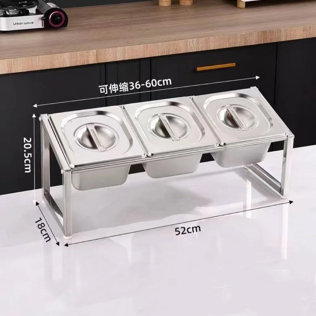 스테인리스강 직사각형 두꺼운 가방 커버, 패스트 푸드 대야, 패스트 푸드 트럭 수통