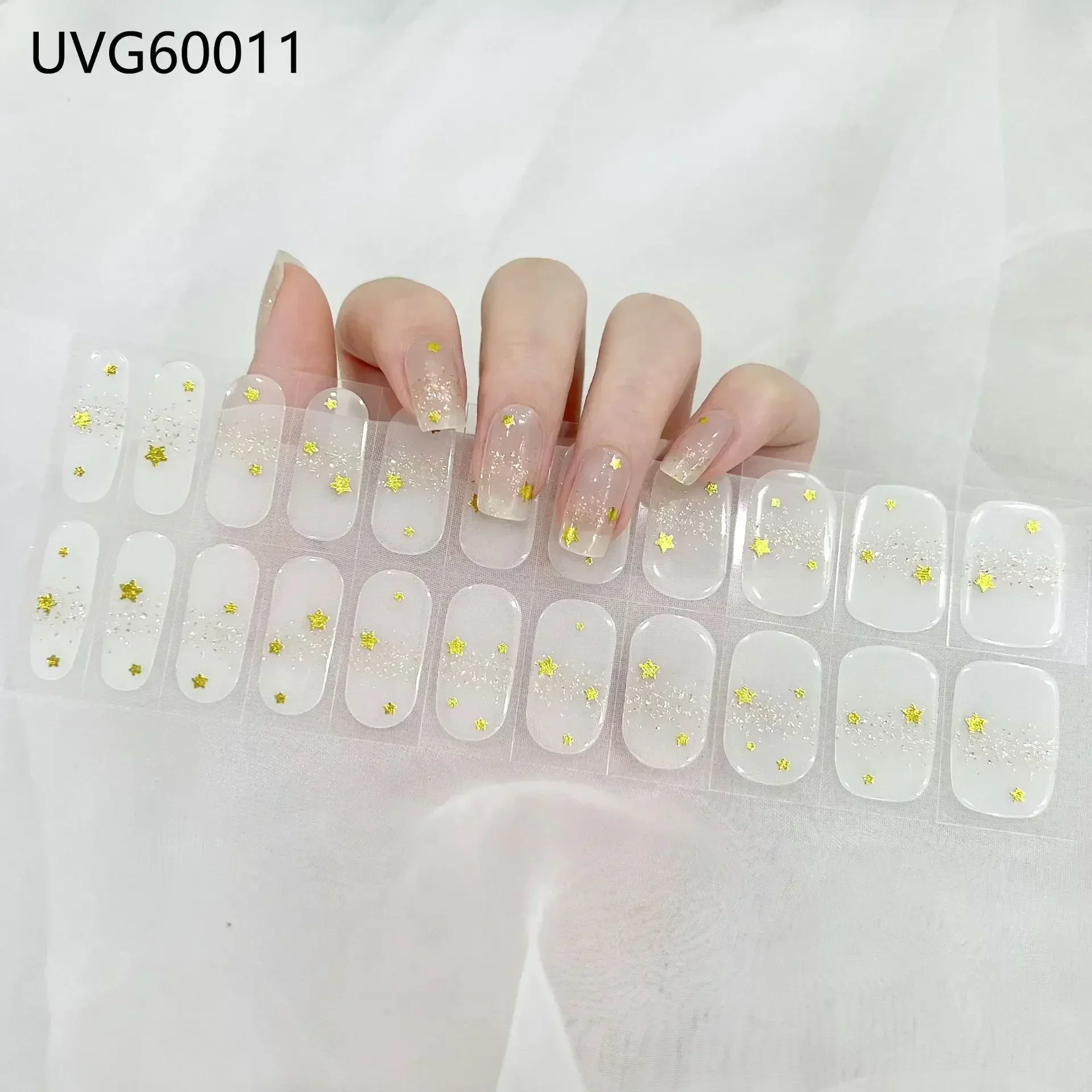 Premium Semi-Cured Nail Wraps Set - Waterproof, Long-Lasting Gel Nail Stickers