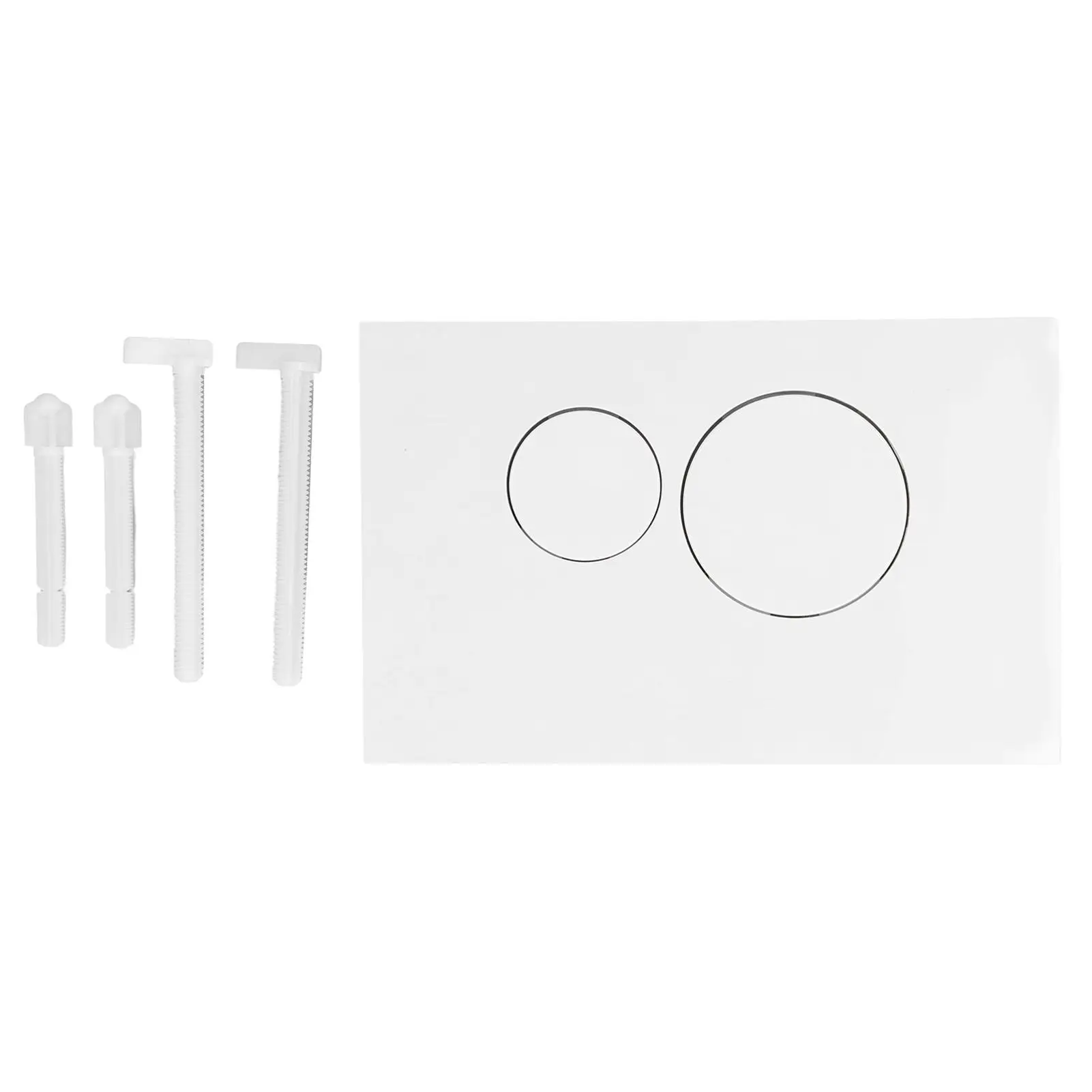 White ABS Dual Flush Toilet Tank Panel with Concealed Columns