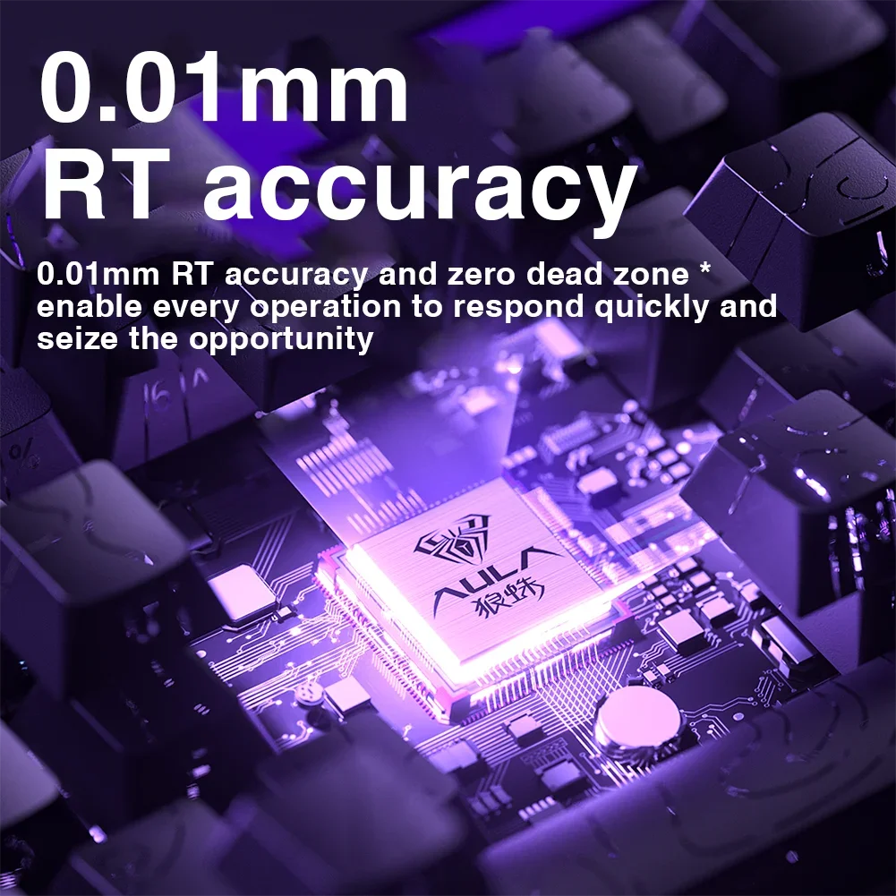 AULA HERO 68HE Magnetic Switch Keyboard RGB Gaming Mechanical Keyboard Rapid Trigger 8K Return Wired Esports Custom Keyboard 3