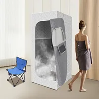 Lightweight Portable Personal Steam Sauna Spa set tent 180*80*80cm+4 heating pads+65cm folding chair 1
