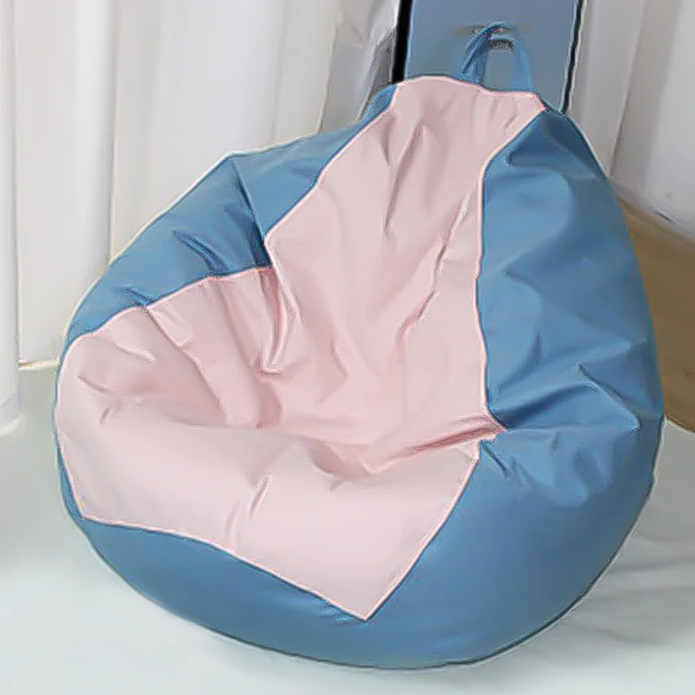 

Pink Blue Color Lounger Seat Bean Bag Puff Lazy Bean Bag Sofas Cover without Filler Couch Tatami Chairs Covers XF1029-14