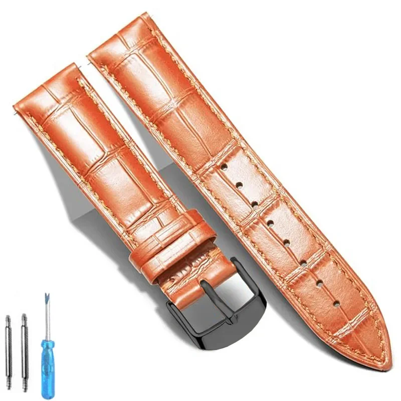 Elegant Genuine Calfskin Leather Watch Band Replacement Strap