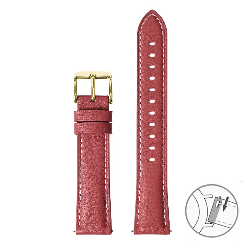 Vibrant Genuine Leather Quick Release Watch Strap – Cowhide Replacement Band